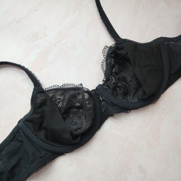 VICTORIA'S SECRET Body by Victoria Unlined Demi in black lace size 36C - Picture 7 of 7
